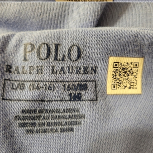 Polo Ralph Lauren Blue Boy's Shirt Size 14/16 - Picture 7 of 9